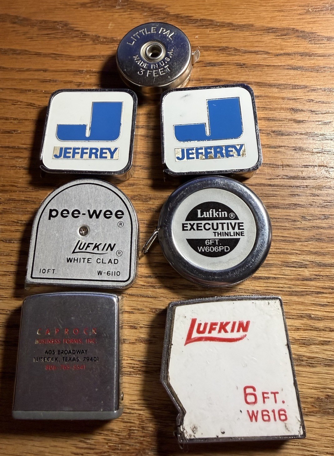 Vintage Original Advertising Tape Measures Lot of 7 Lufkin, Barlow, Zippo