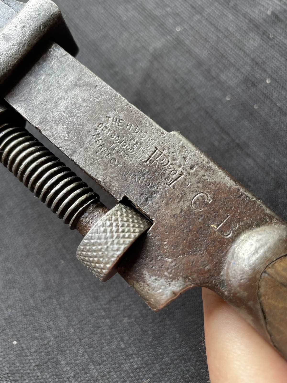H.D. Smith & Co “Perfect Handle” Monkey Wrench 10” Hand Tool Vintage
