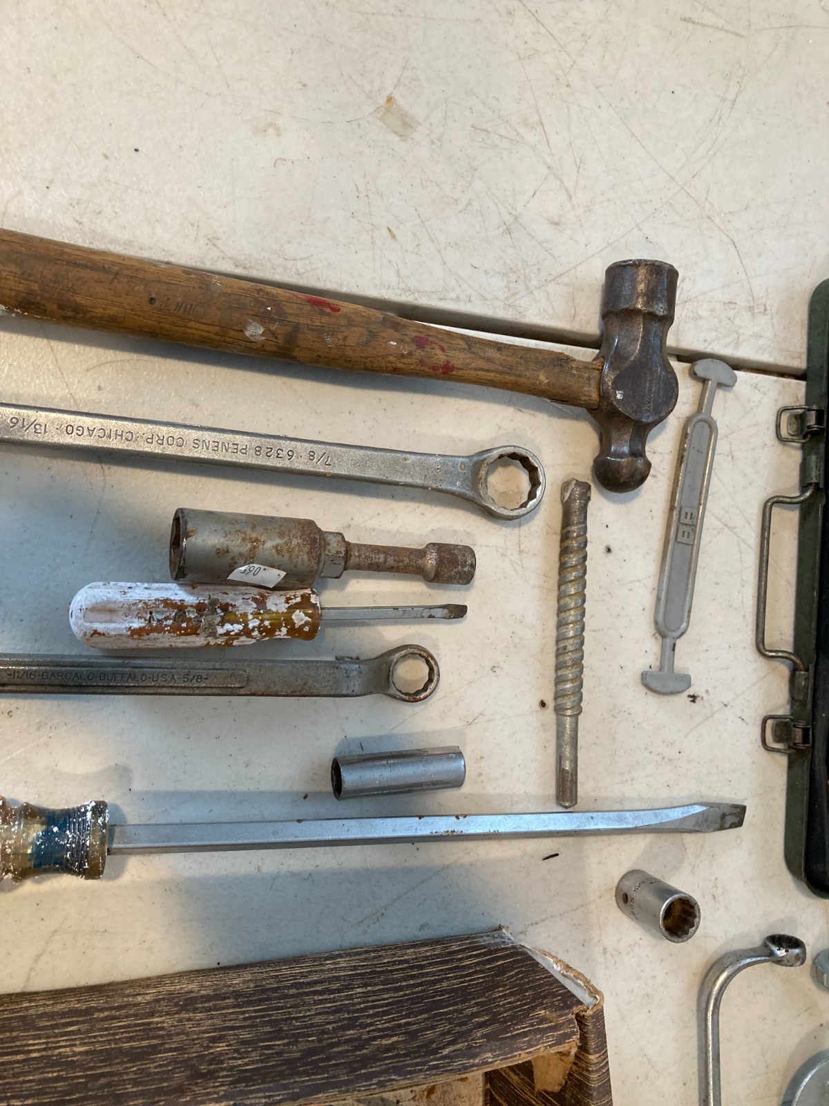 Large Mixed Mechanics Tool Lot Sockets, Ratchets, Wrenches, Hammer, Etc