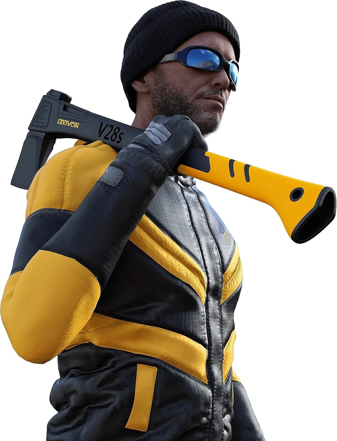 Master Splitting Axe 28-Inch, Reinforced Fiberglass, Sheath, Forged Carbon Steel