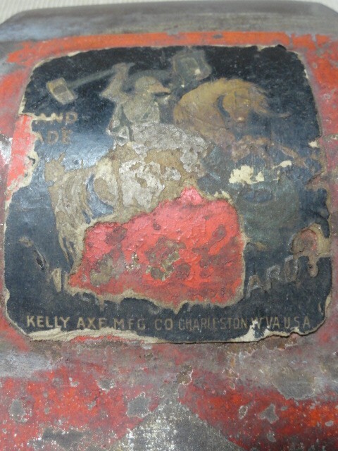 Kelly Ax w/ Label Broad Hewing Original Paint Kelly Axe Mfg Co. Hand Made