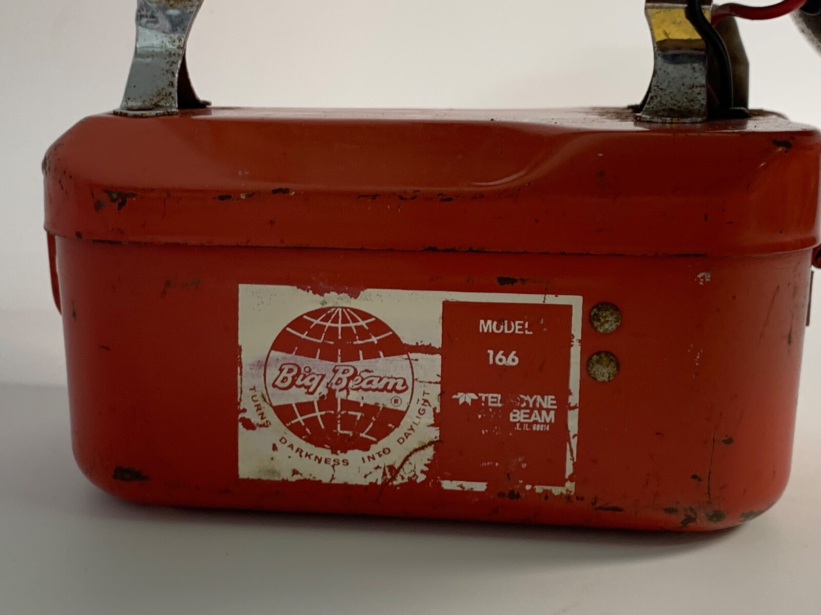 Vintage Big Beam Model 166 Flashlight Lantern Spotlight (Tested, Works!)