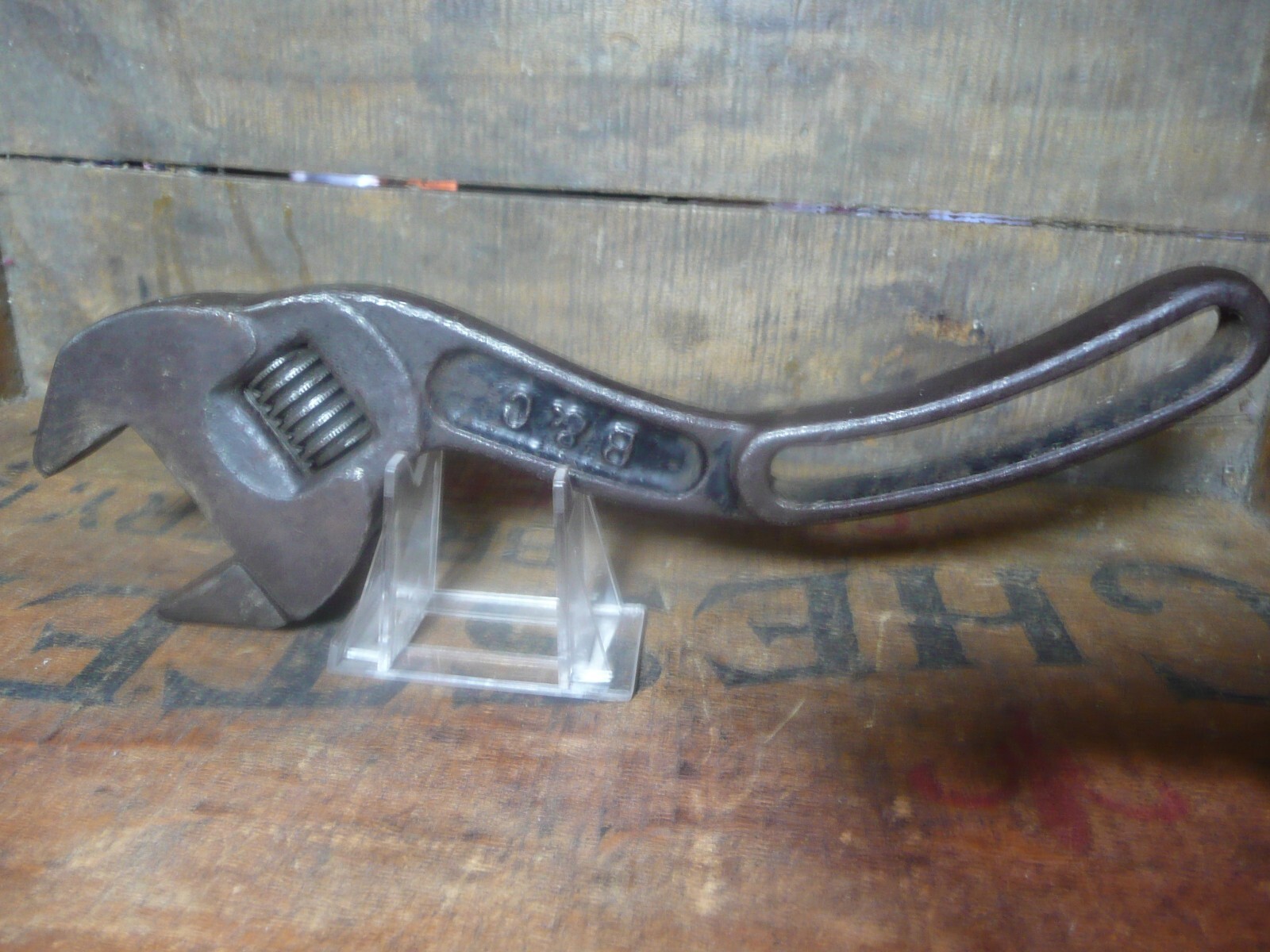Vintage B & C Bemis & Call S Curved Adjustable Wrench 10” USA.