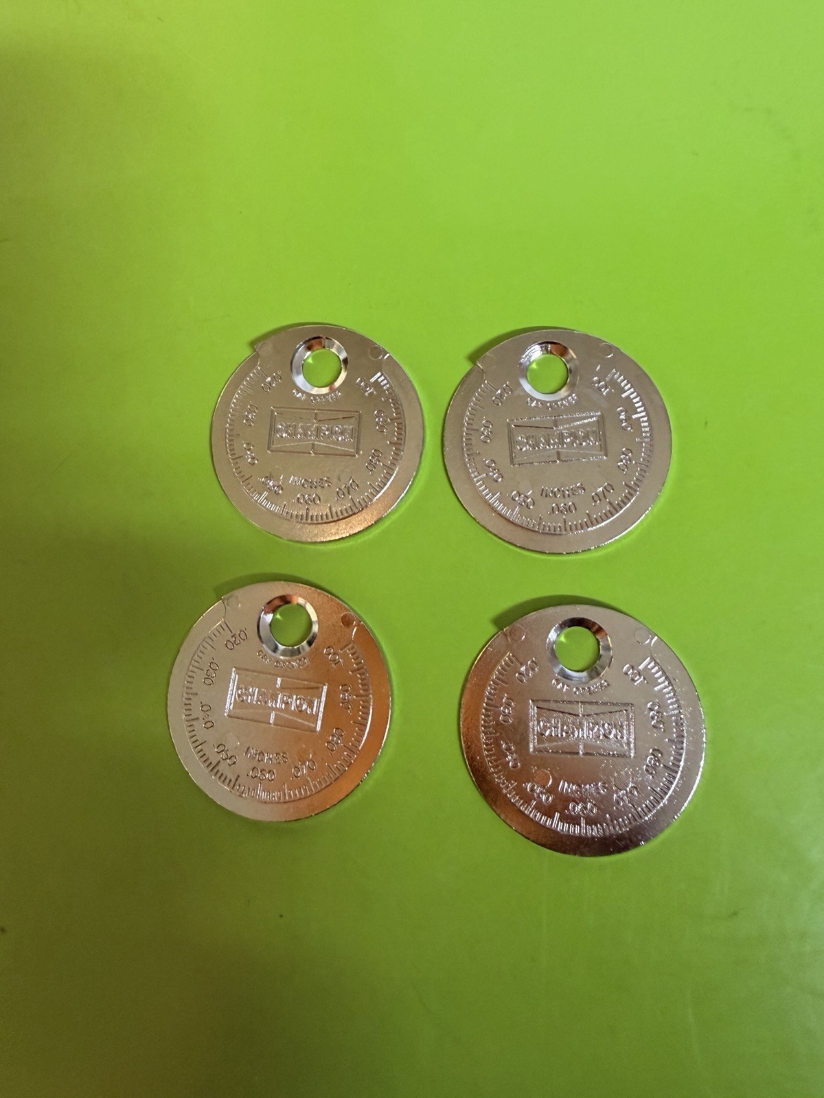 Vintage Champion Spark Plugs USA CT 481 Taper Gap Gauge Gap Opener (4) Key Chain