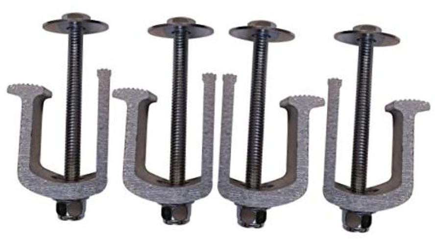 (4 Pack) Easy Mount – Truck Tool Box Clamps – Aluminum Tie Downs 1
