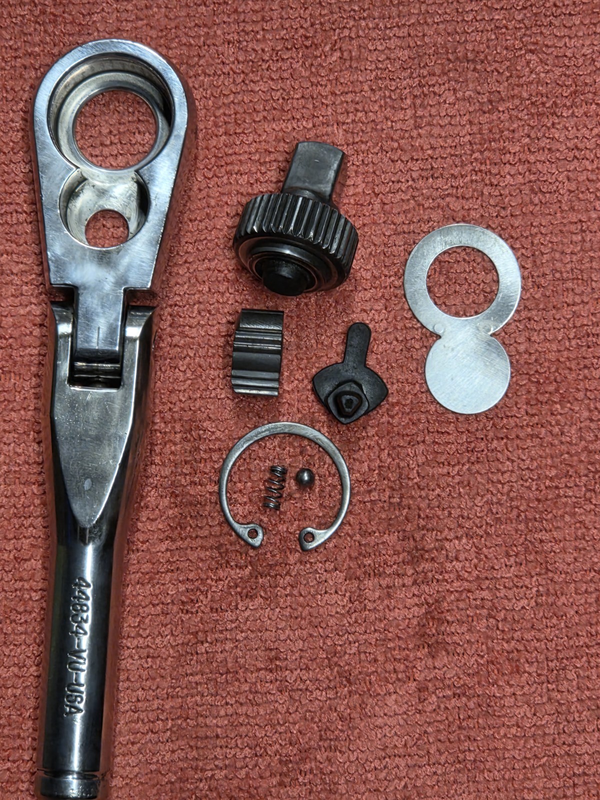 Collectors! VINTAGE CRAFTSMAN 44834 -VP- USA 3/8″ DRIVE STUBBY FLEX HEAD RATCHET