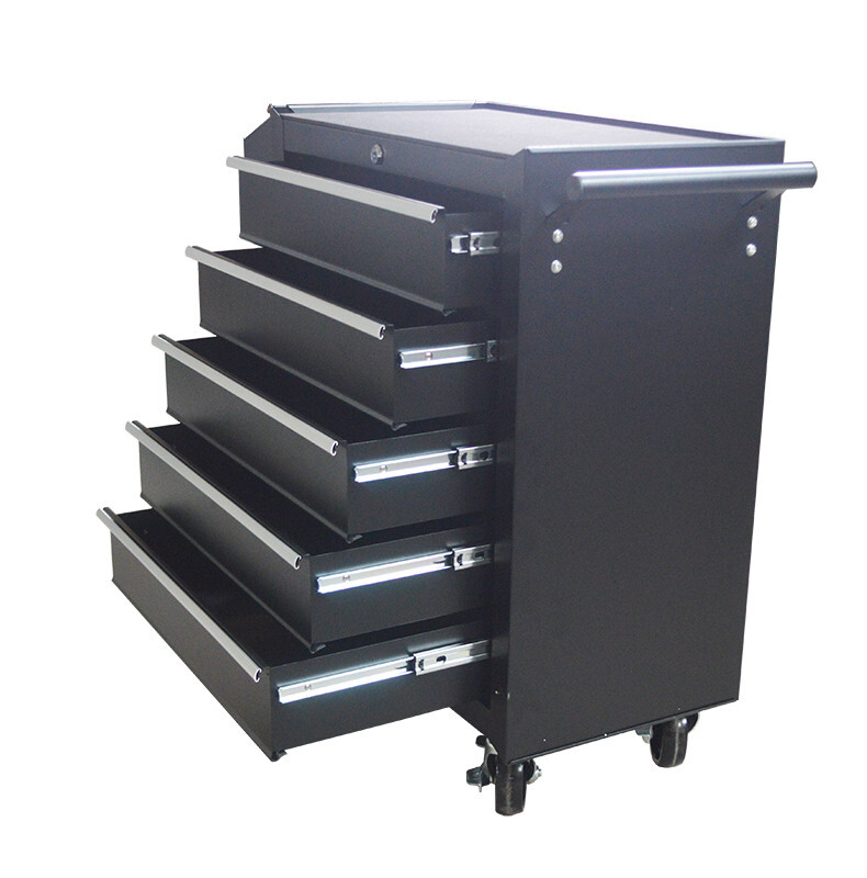 5 Layers Movable Tool Car with Lock Box Cart Auto Repairing Tools Storage