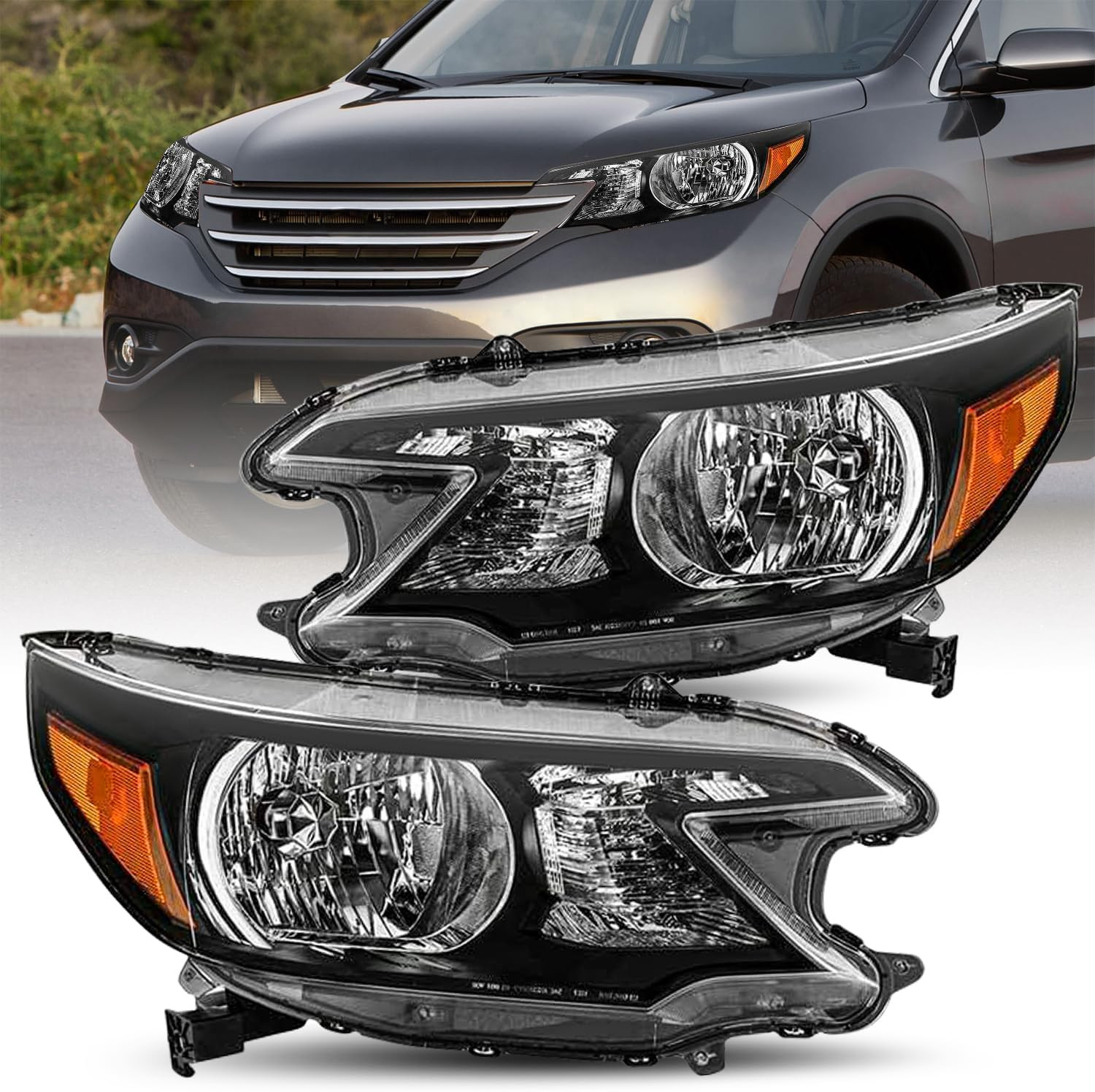 Headlight Assembly Replacement for 2012 2013 2014 Honda CR-V OE Style Headlamp H