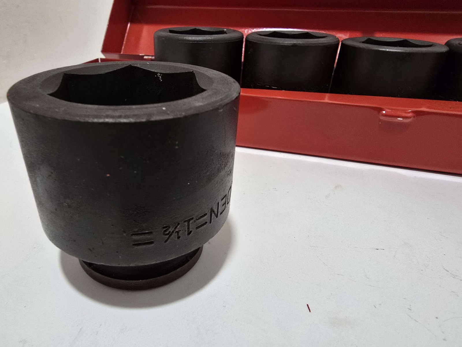 NOS VTG Stevens Walden 3/4″ Drive 6 Point Impact Socket Set SAE Standard W/ Case