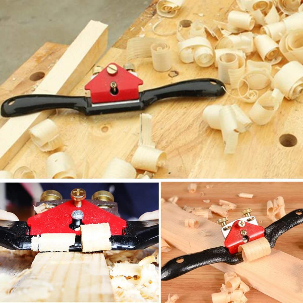 10 Adjustable Spokeshave Plane with Flat Base Metal Blade Wood Spoke Shave USA
