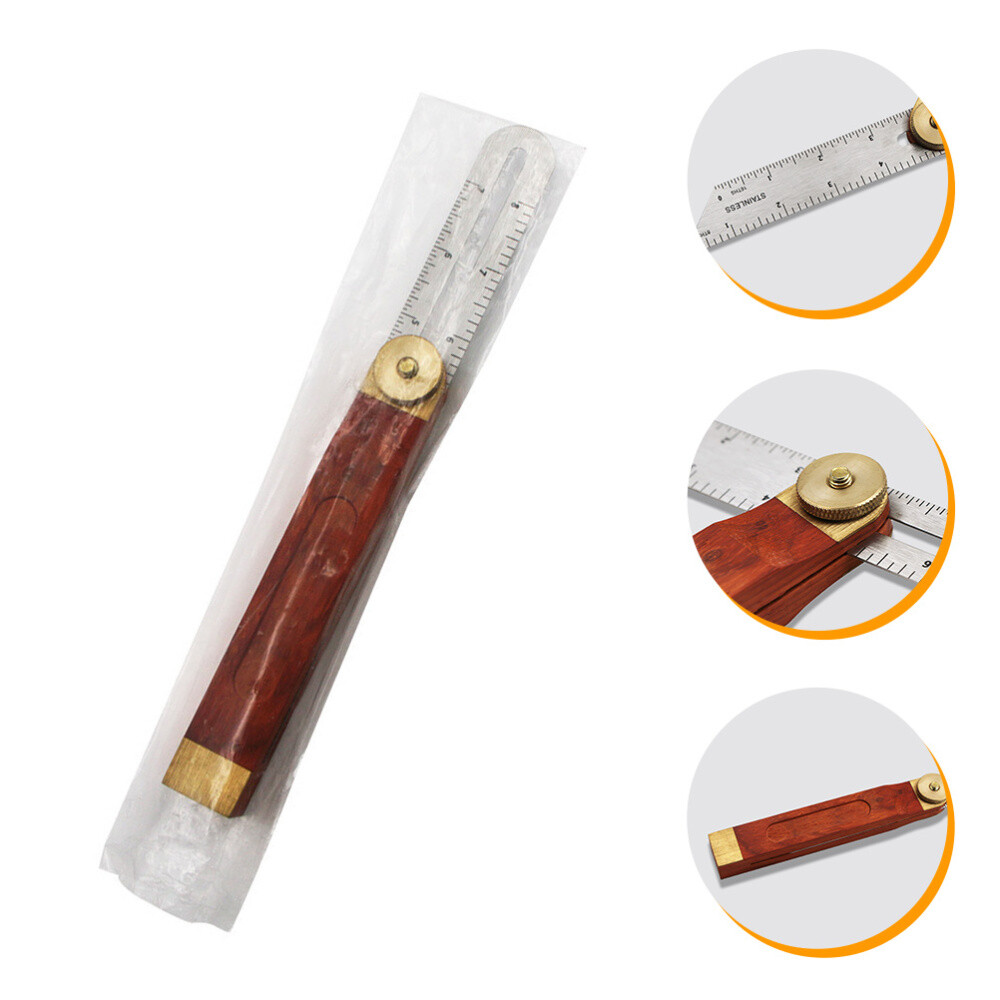 T-Bevel Sliding Angle Ruler Adjustable Gauge Measurement Tool with Wooden Knob