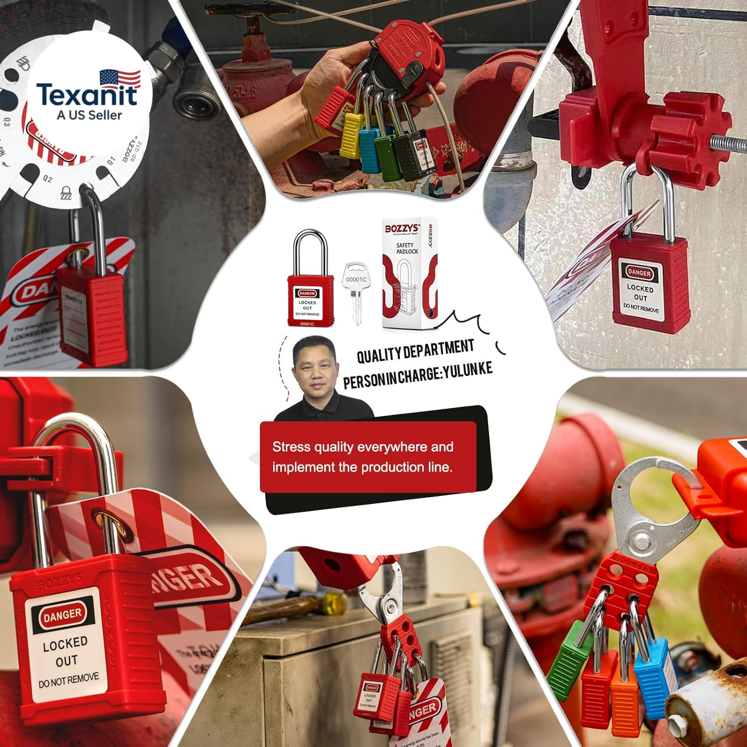 Lockout Tagout Locks with 2 Master Keys｜12-Pack Green OSHA Loto Lock｜Keyed Diffe