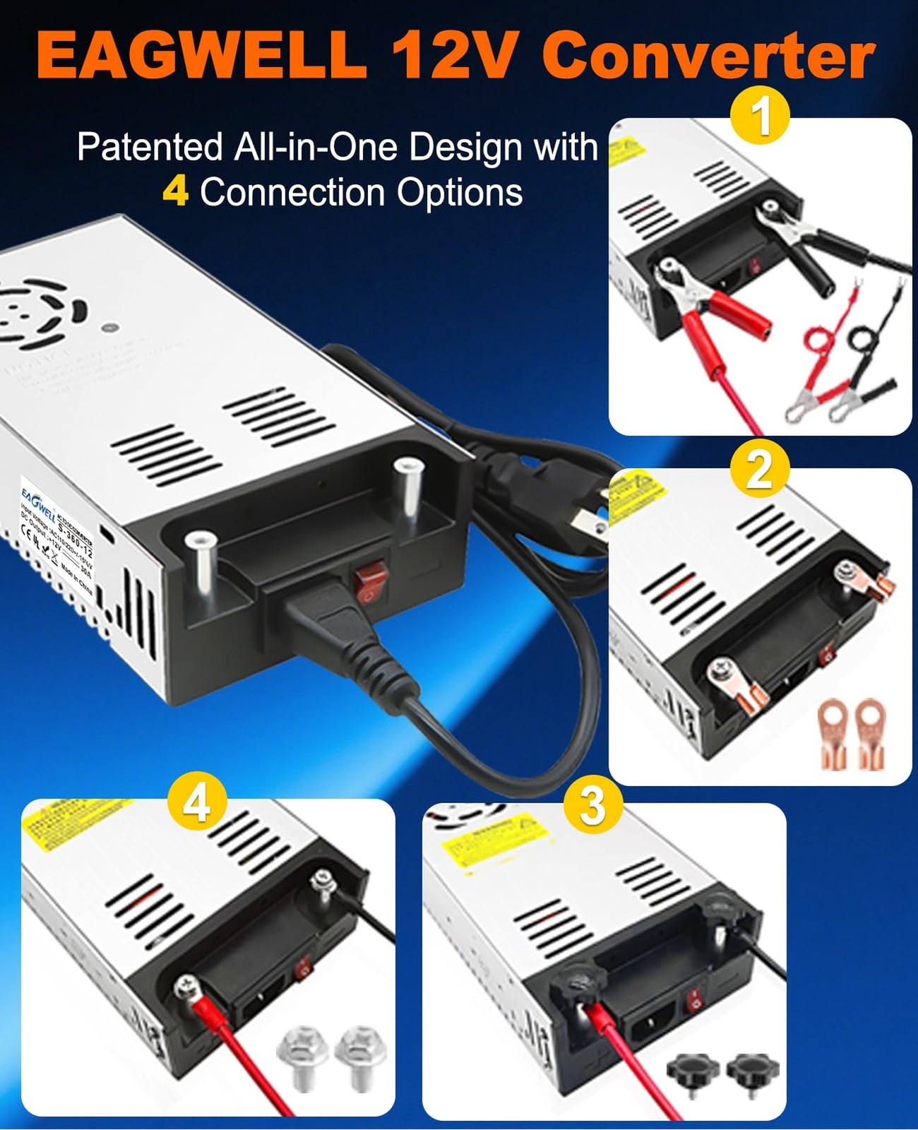 New Version Converter, 110V to 12V Converter DC Power Supply 12V Power Supply…