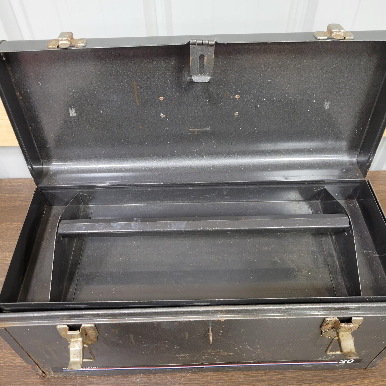 VINTAGE ALL AMERICAN WATERLOO TOOL BOX 20X9X9 CARPENTER PLUMBER MACHINIST