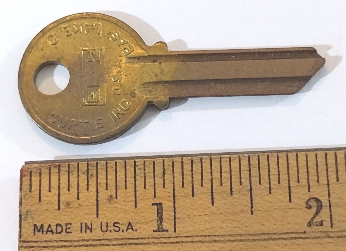 Blank Key CURTIS EL-2 Eastlake O Appx 2″ Uncut New Old Stock