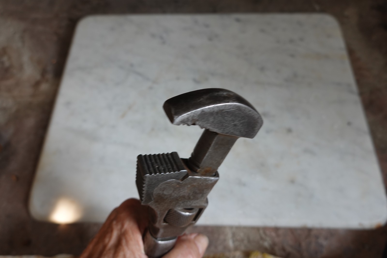 Antique W&B 1898 IMPROVED MOVABLE JAW MONKEY WRENCH Mechanic Carpenter