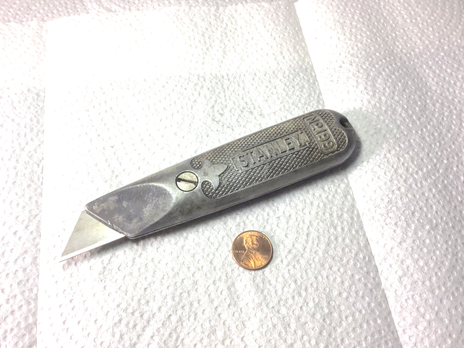 Vintage STANLEY Cast Aluminum No. 199 Fixed Blade Utility Knife Made in the USA