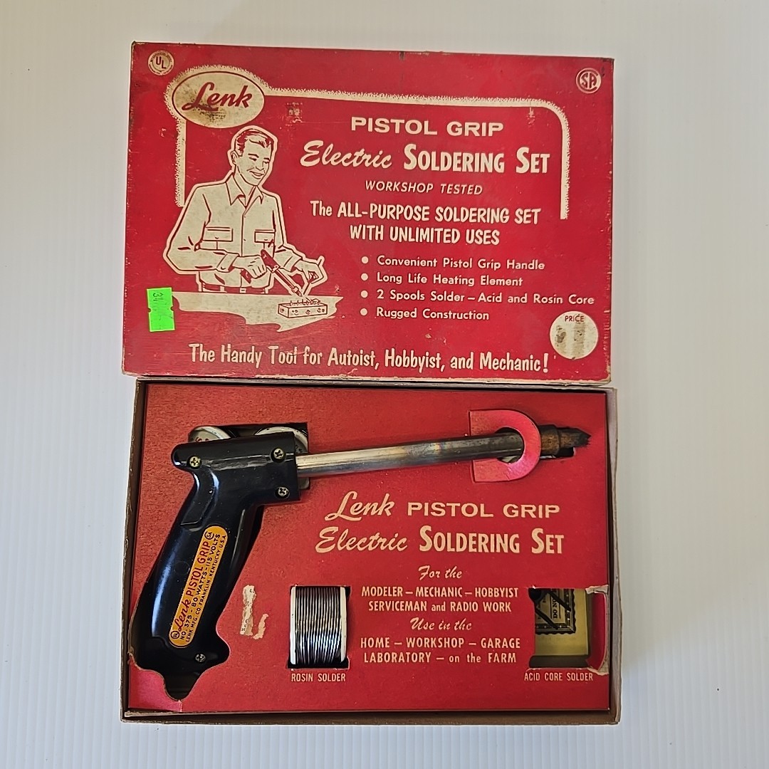 Vintage Lenk Pistol Grip Electric Soldering Iron Model 375