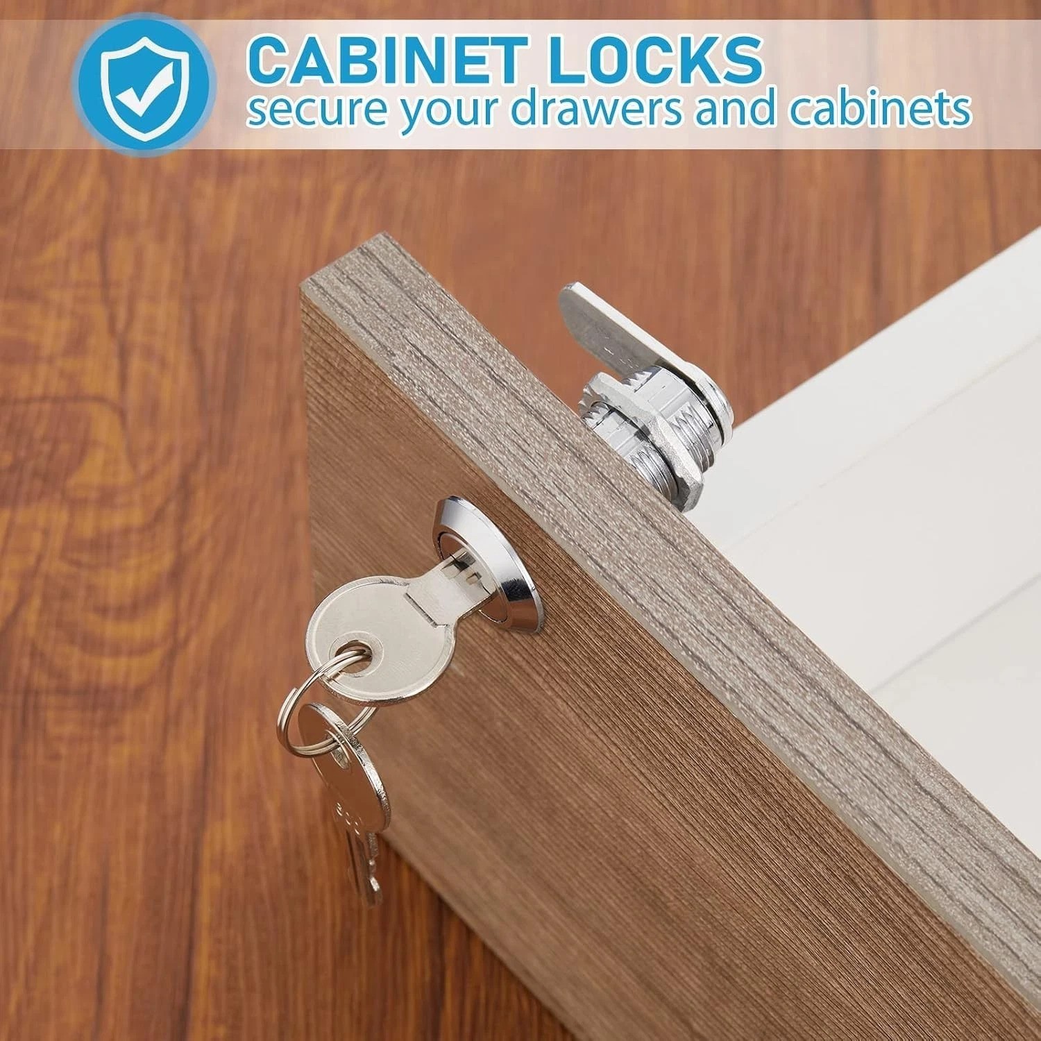 Zinc Alloy Cabinet Locks 24 Sets 5/8” with Easy Installation & Modern Design