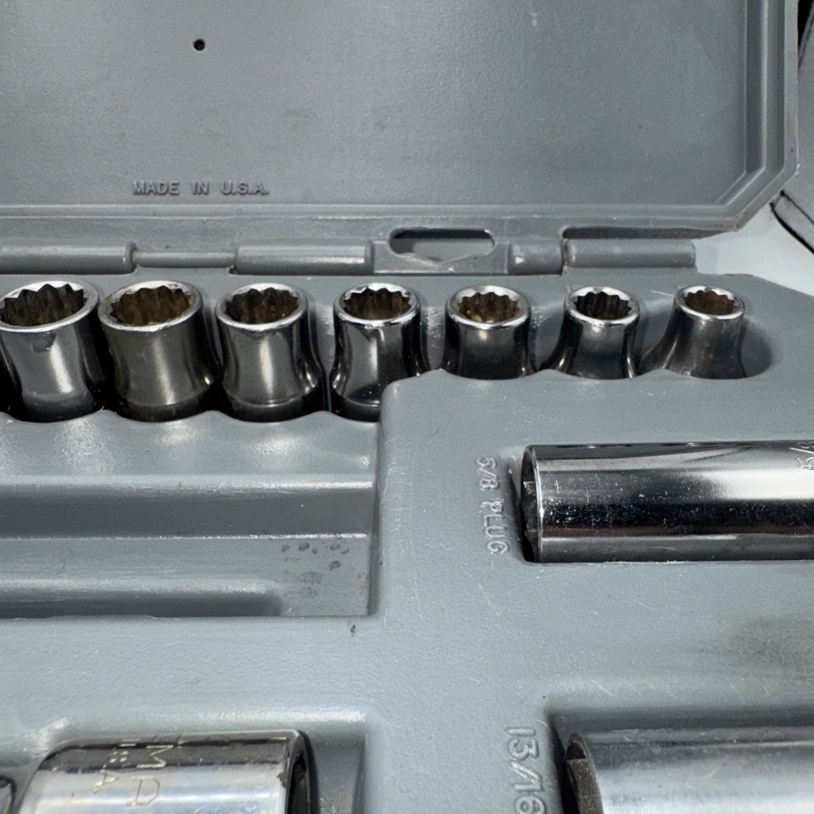 Rare Sears Craftsman USA 1/2” Drive Socket Set 34791 Permanex Case Metric