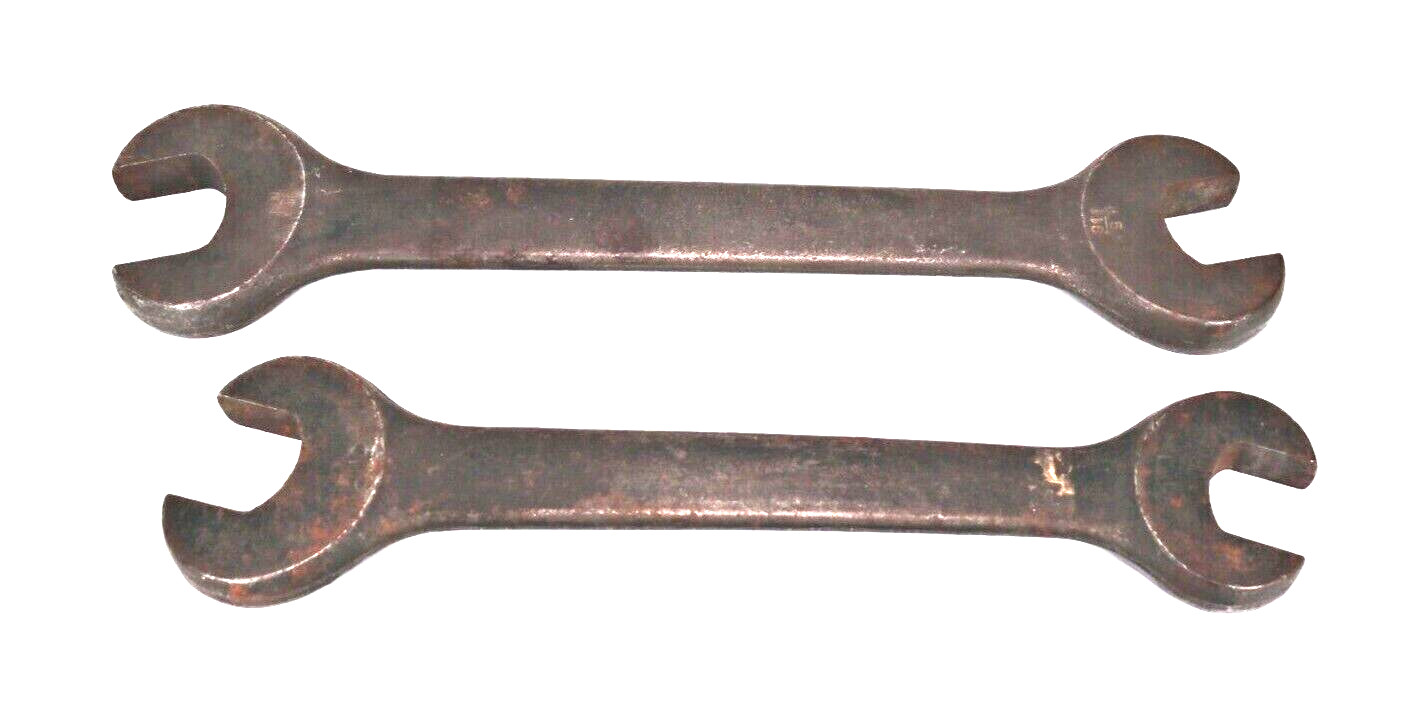 Vintage Large Open Wrenches Cast Iron Rhode Island Tools / Providence Tool 1890s
