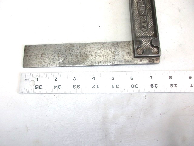 Stanley Number 12 Metal 6″ Try Square Circa 1910-1929 Some Rust And Pitting #1
