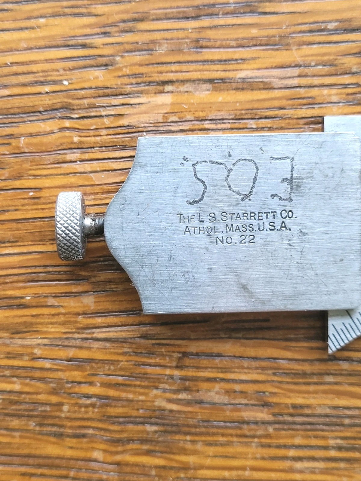 Vintage L. S. Starrett No. 22 59° Drill Point Angle w/No. C604RE 12″ Rule USA
