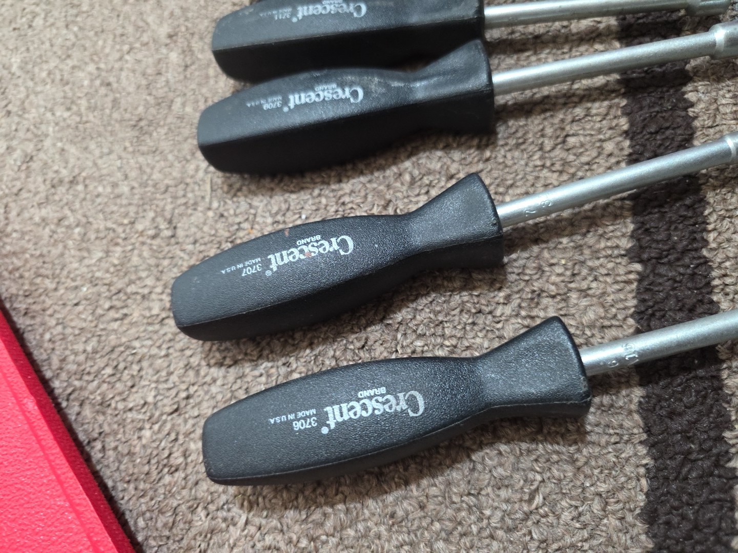 VTG 7pc Crescent Nut Driver Set 3/16″ to 1/2″ SAE Black Handle USA W/Case READ