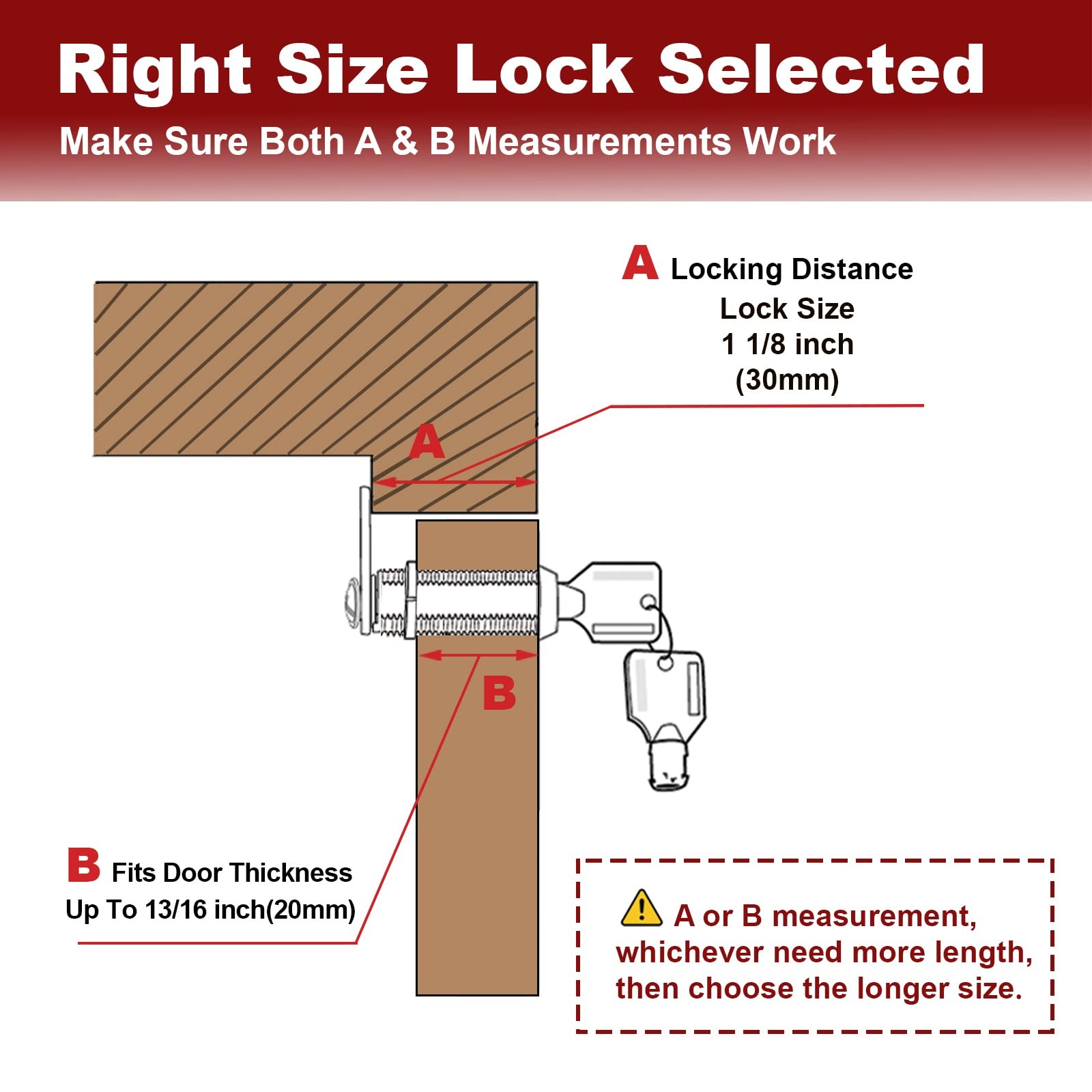 Naissian RV Locks for Storage Door 1 1/8 INCH, Camper Storage Locks for Trave…