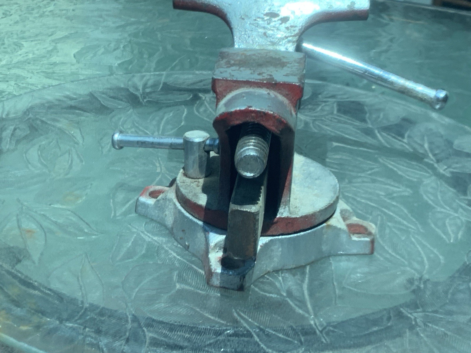 Vintage Sears 4-1/2″ Bench Vise 5178 w Swivel Base and Pipe Jaws Free Shipping