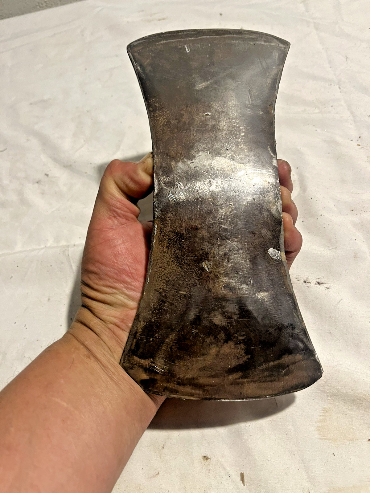 ANTIQUE 1948 OLD FAITHFUL WARREN AXE DOUBLE BIT W-48 WALL DISPLAY 4 LBS. NICE