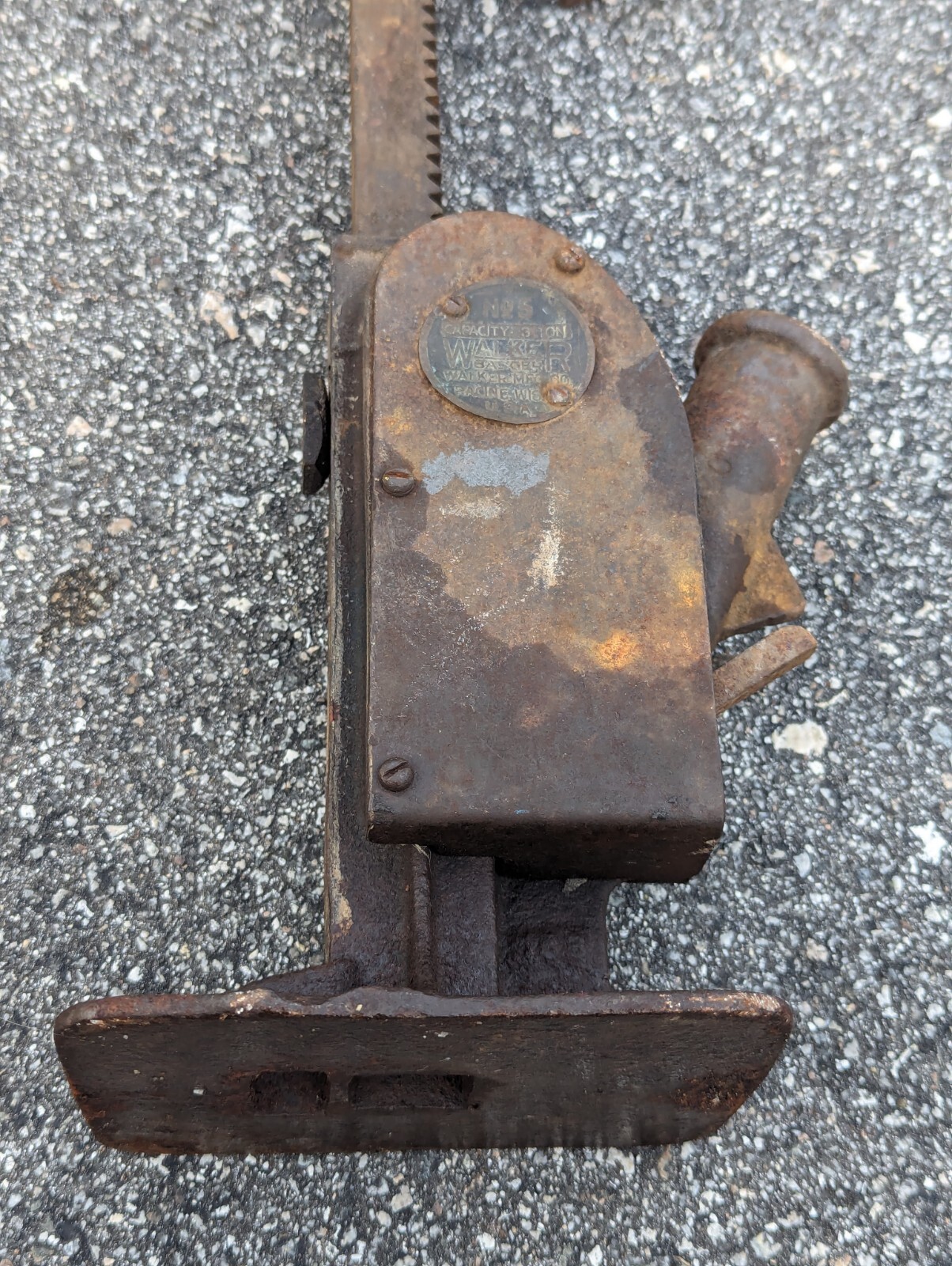 Vintage Walker Badger No 5 Bumper Jack 3 Ton Capacity