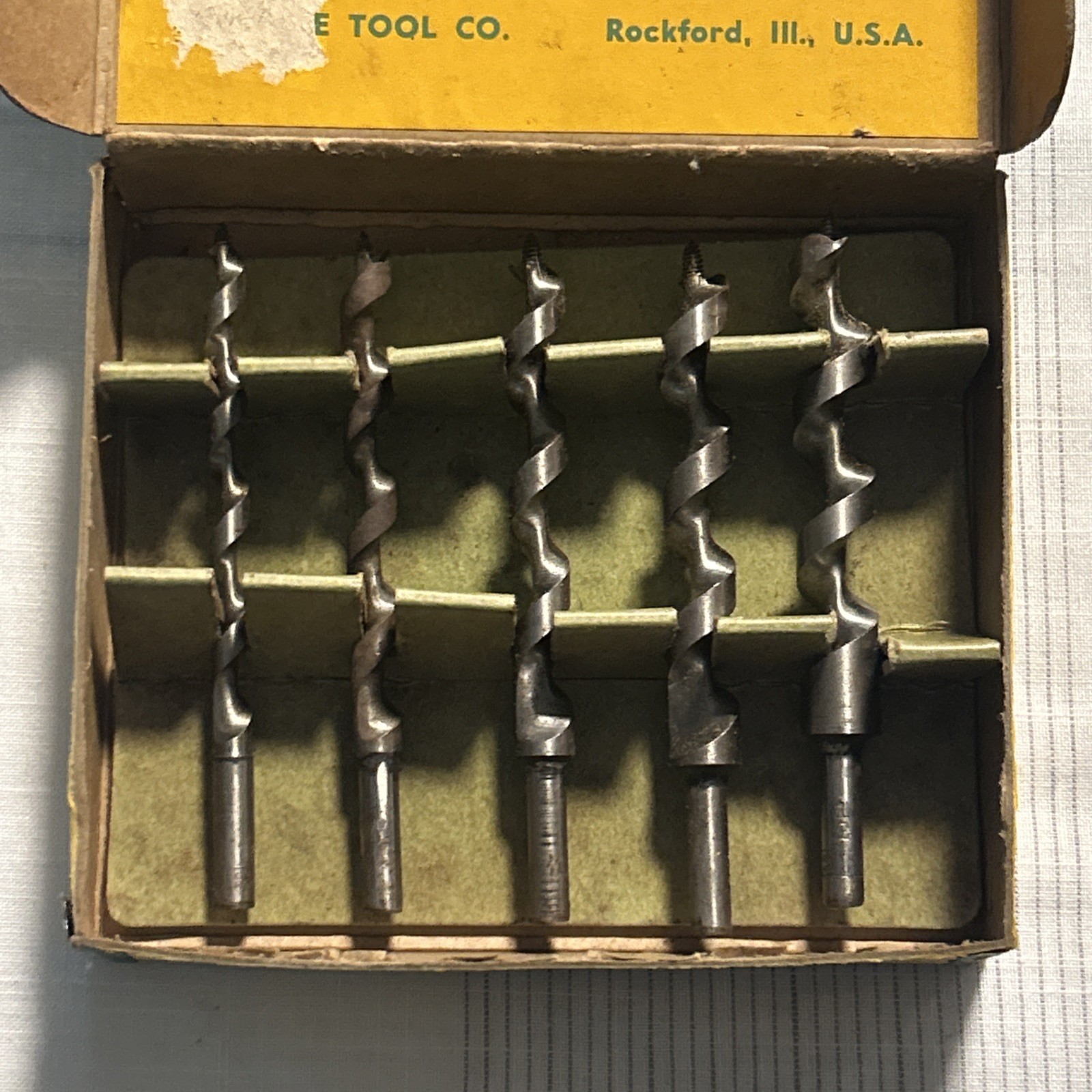 Vtg Greenlee No. 275P Solid-Center Electric Drill Bits Made in Rockford IL USA
