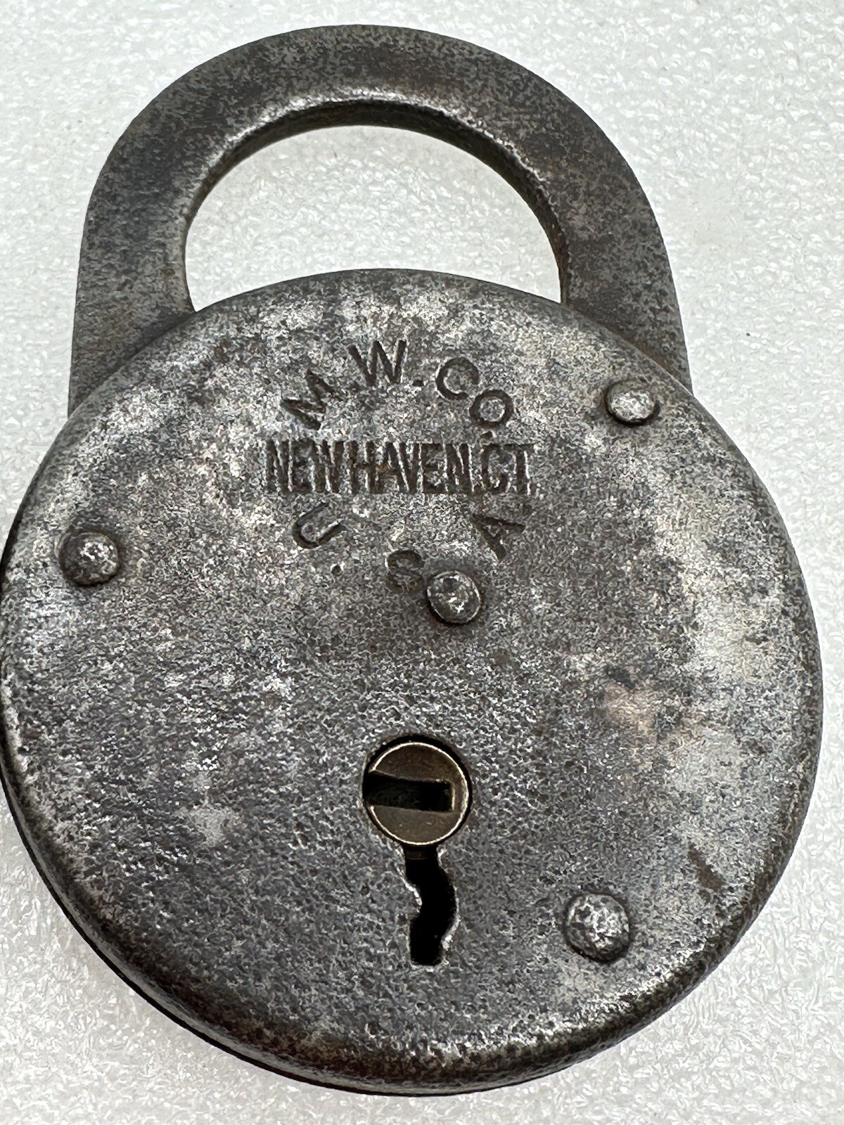 Antique Padlocks No Keys Set Of 2 M.W. CO New Haven CT And Standard