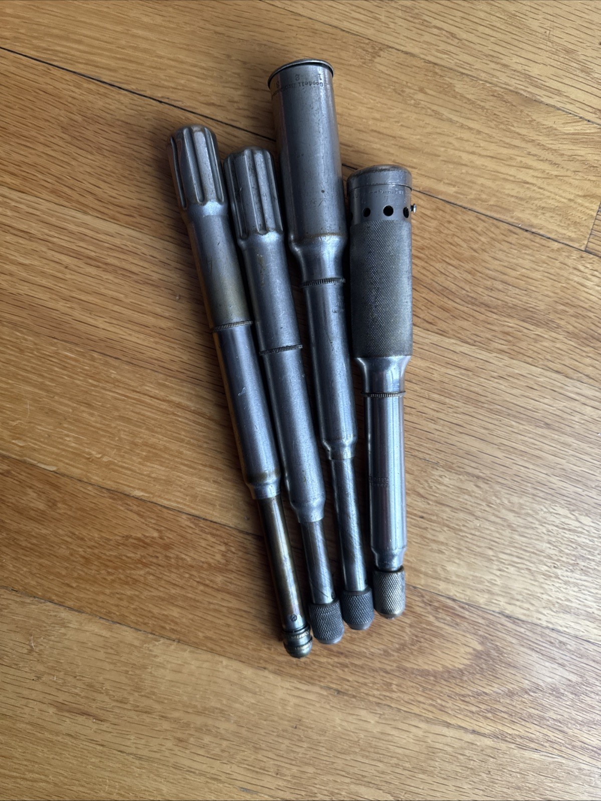 Lot of 4 Vintage Goodell Pratt Company Toolsmiths Hand Push Drills USA