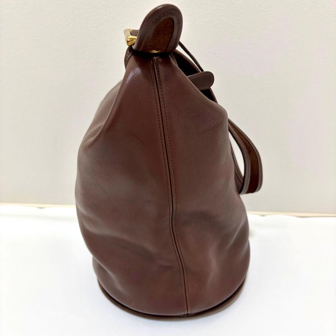COACH One Shoulder Bag 9085 Brown Leather 31cm x 38cm x 21cm Used