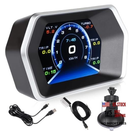 OBD2 GPS Dual System Car HUD Display – Digital Speedometer OBD2 GPS Car HUD