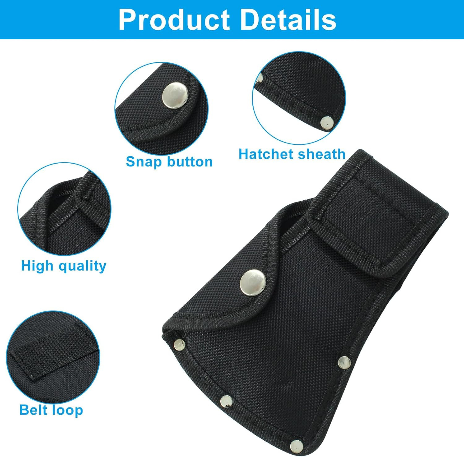 Hatchet Head Sheath Holster, Black Axe Cover for 1-1/4Lb Axe, Double…