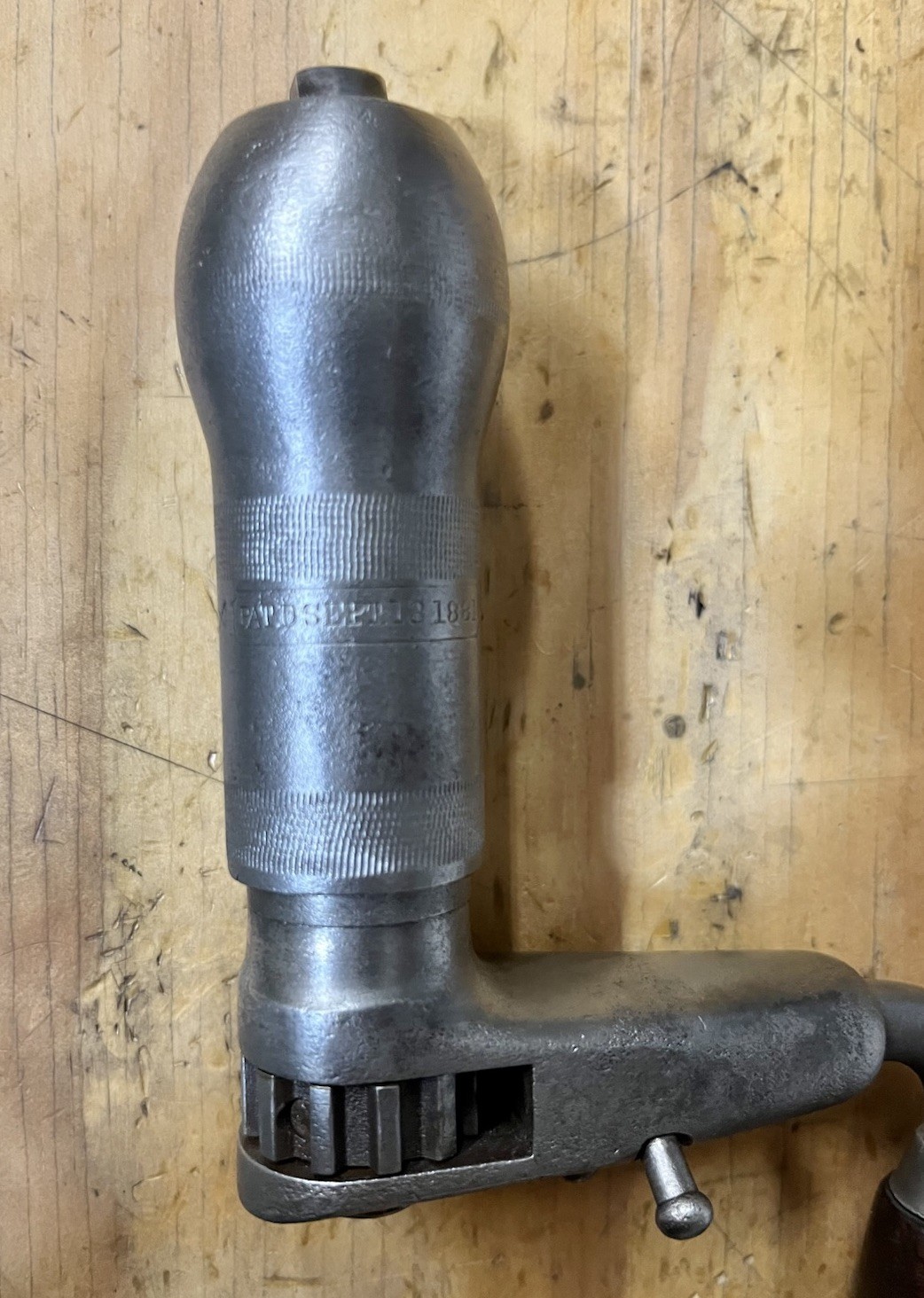 Vintage Rare PS&W Bit Brace With Shifters Petite 6” Sweep Hand Drill Nice!