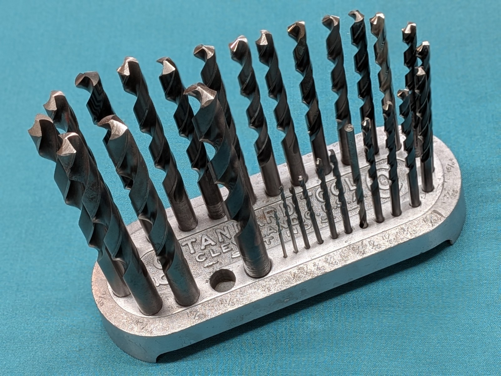 Vintage Standard Tool Co. Cleveland Set No. 5 Die Cast Drill Bit Holder/Gauge