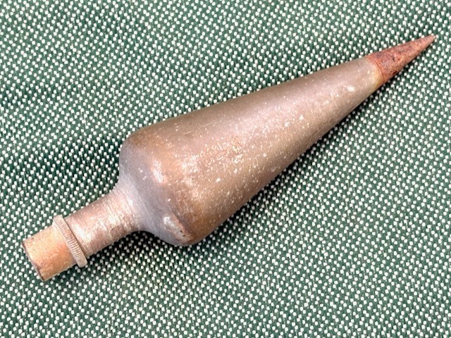 Vintage K&E Brass 14 oz. Plumb Bob, Removable Tip