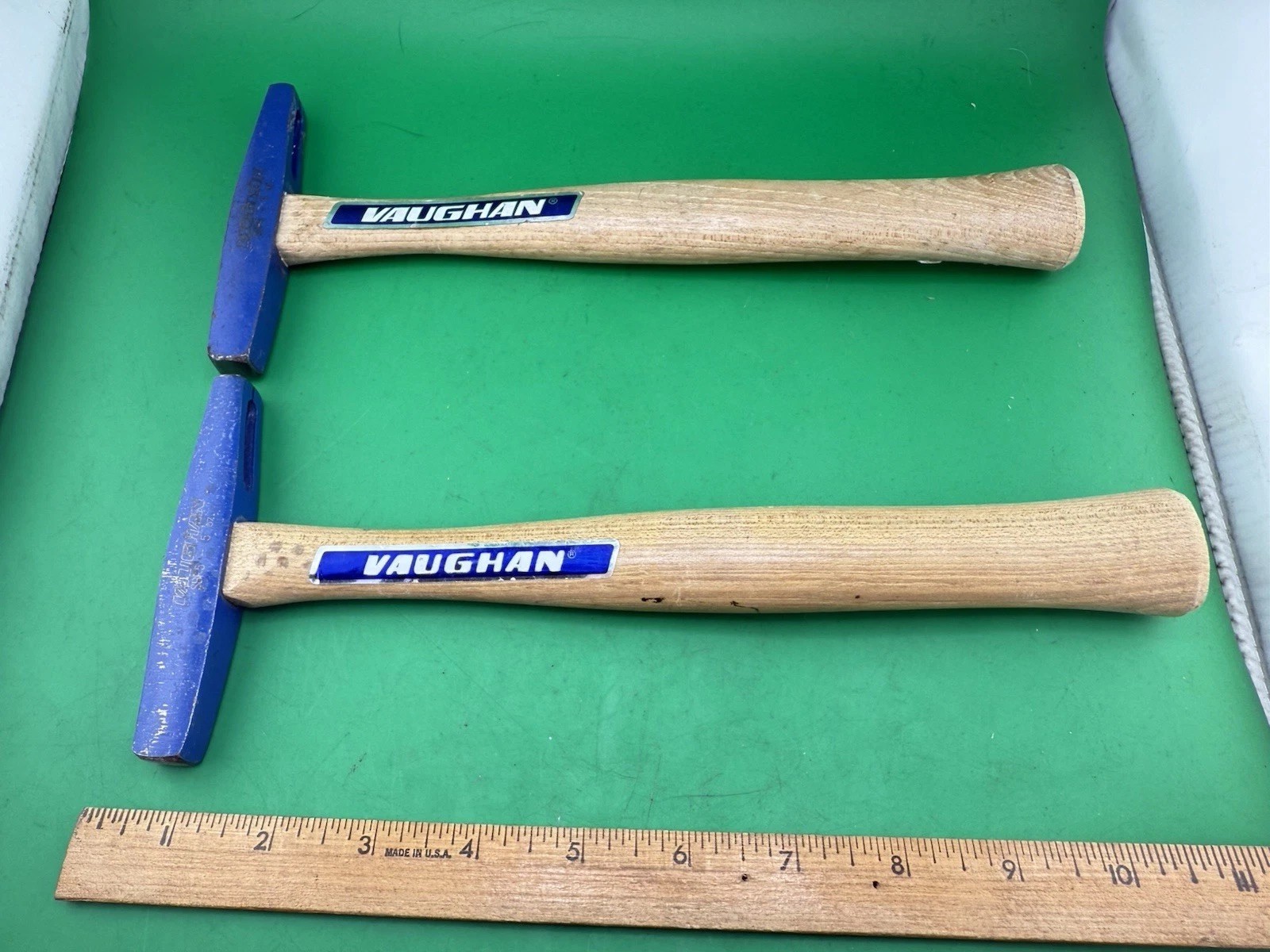 Lot Of 2 Vaughan SBP5 Magnetic Tack Hammer 5 oz. 11″ Long Wooden Handle Nice