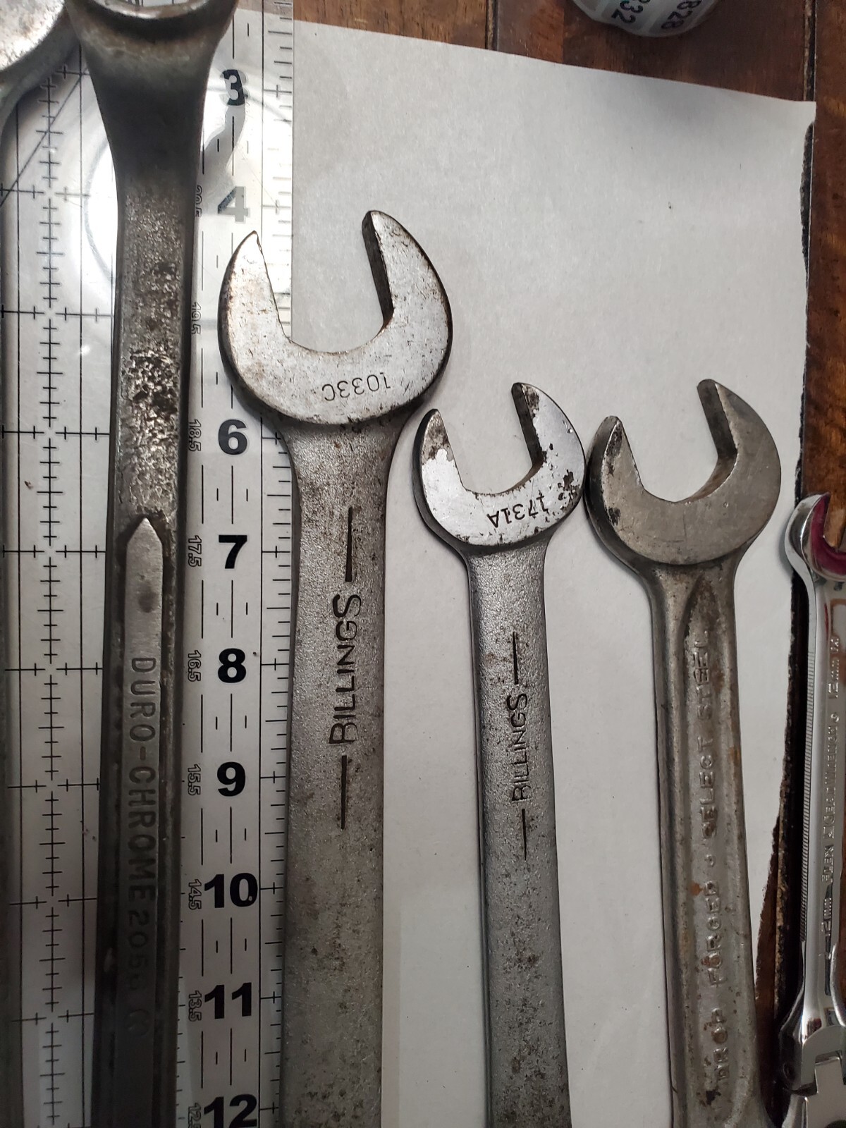 Vintage USA Made Wrench Lot Set Up to 1-5/16″ Box Open Combination Duro Craftsma