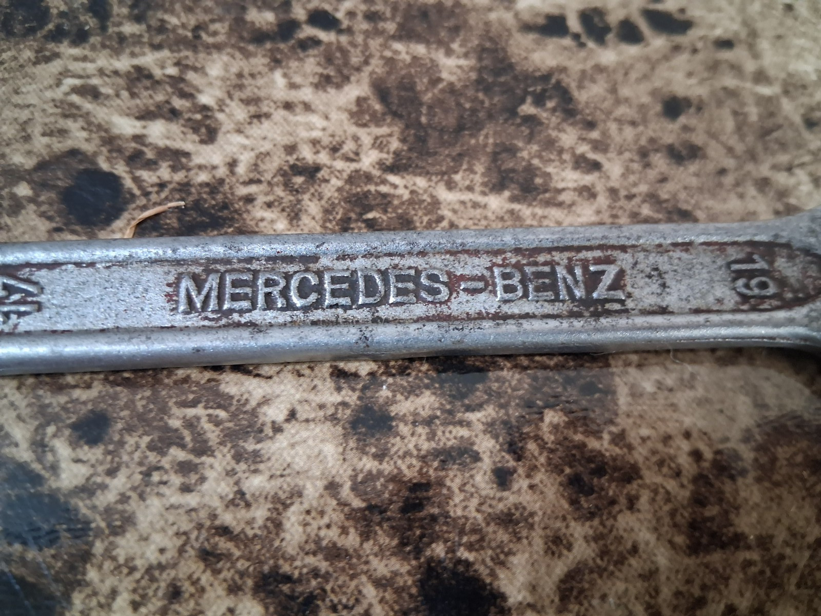 Mercedes-Benz Dowidat DIN 895 Wrench 17mm 19mm Open End Vintage German Tool Good