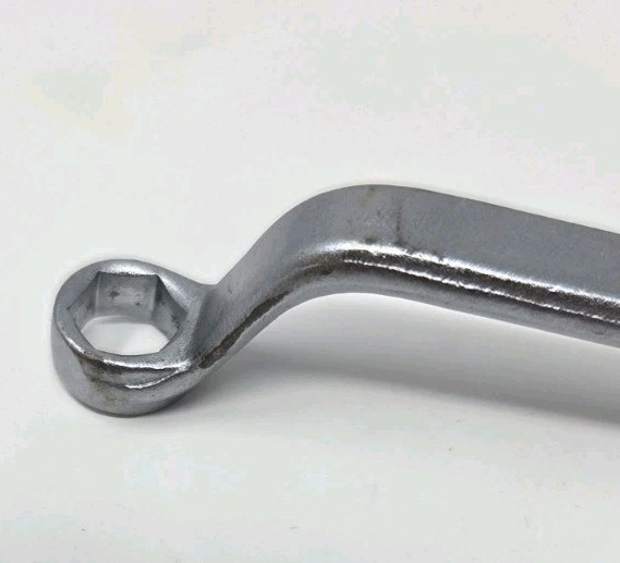 Vintage INDESTRO SUPER 7/16″ & 1/2″ Deep Offset Box End Wrench 730 12 Pt USA