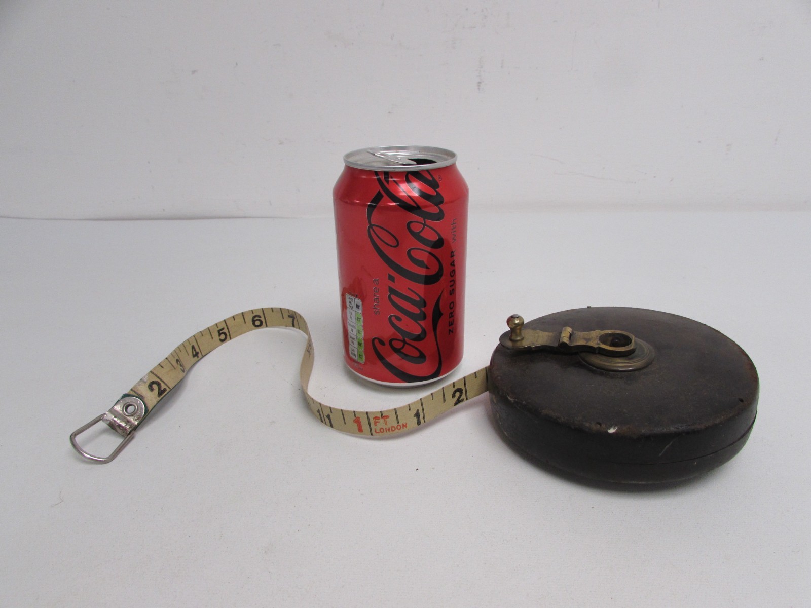 (ref288AH) Antique Rabone 60ft Tape measure also measures links c1930