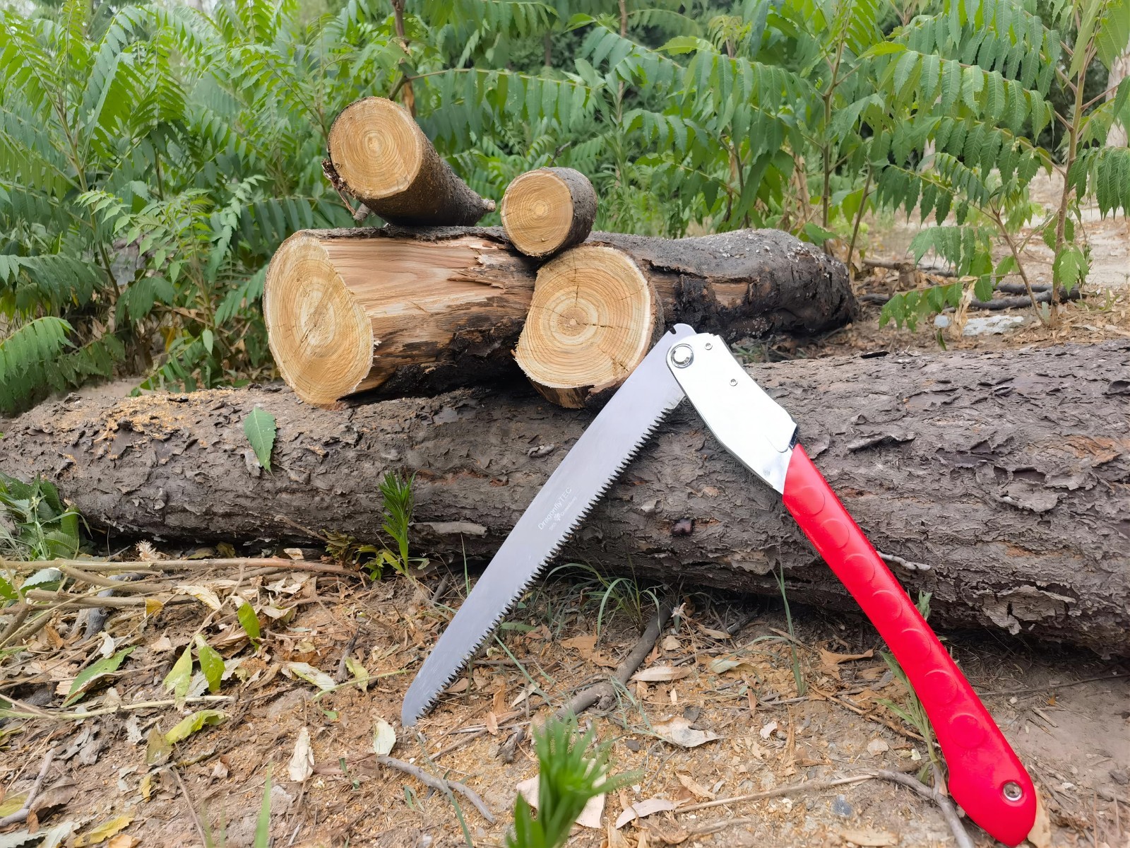 14″ Folding Saw SK5 Steel Large Hand Saw For Camping Pruning Tree Trimming Red