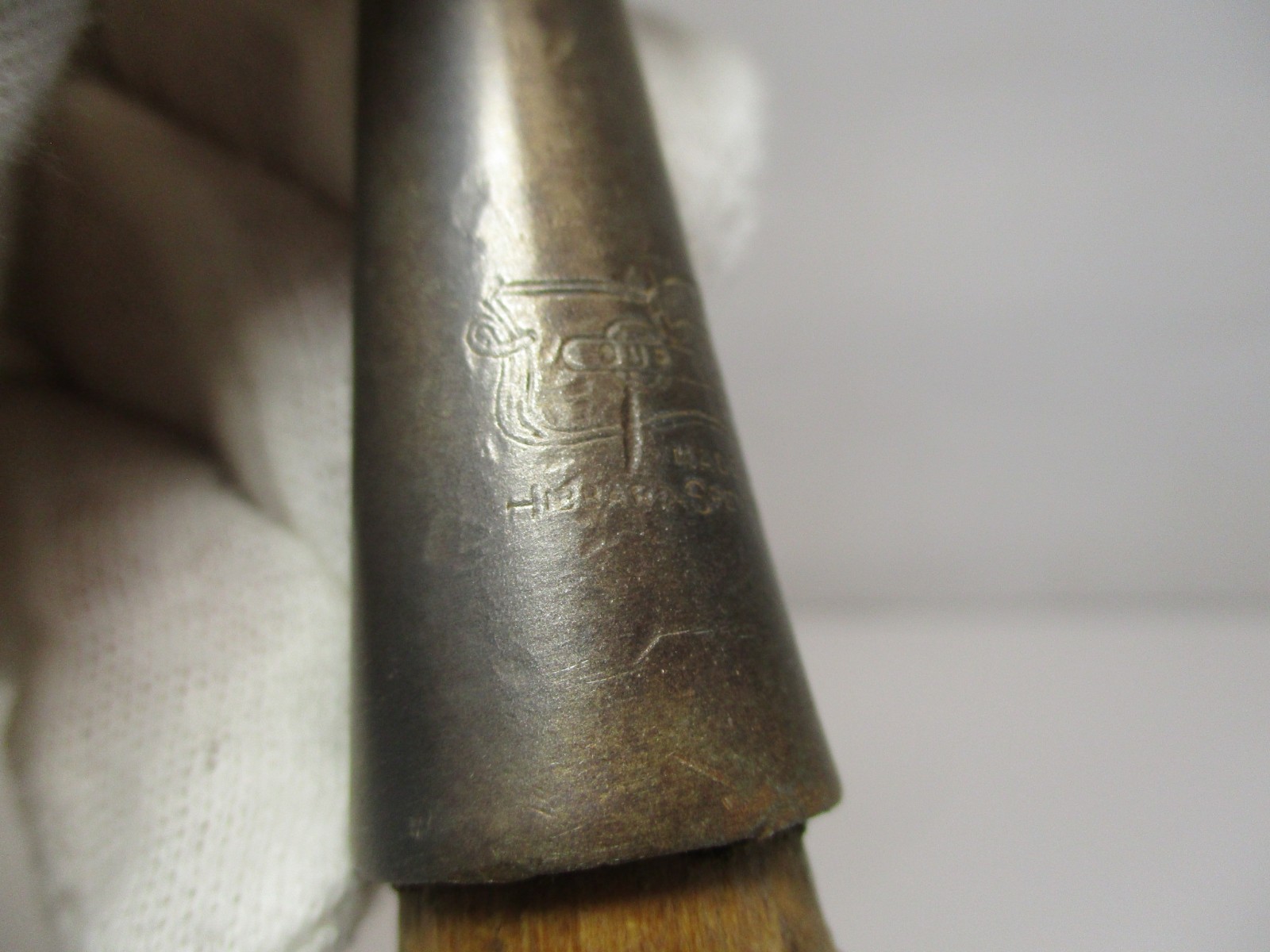 H.S.B. & Co. OVB Woodworking Lathe Gouge Chisel Wood Handle Spencer Bartlett VGC
