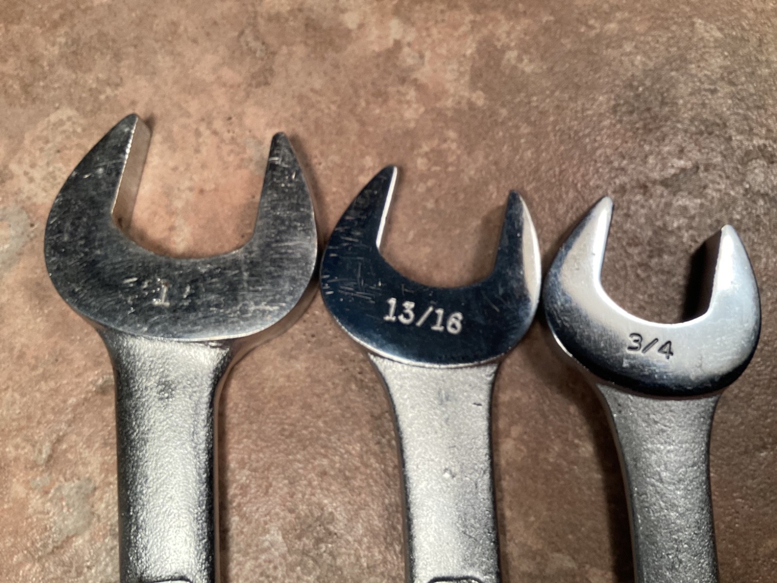Vintage Craftsman 3 Double Open End Wrenches =V= Series SAE NOS Forged Satin USA