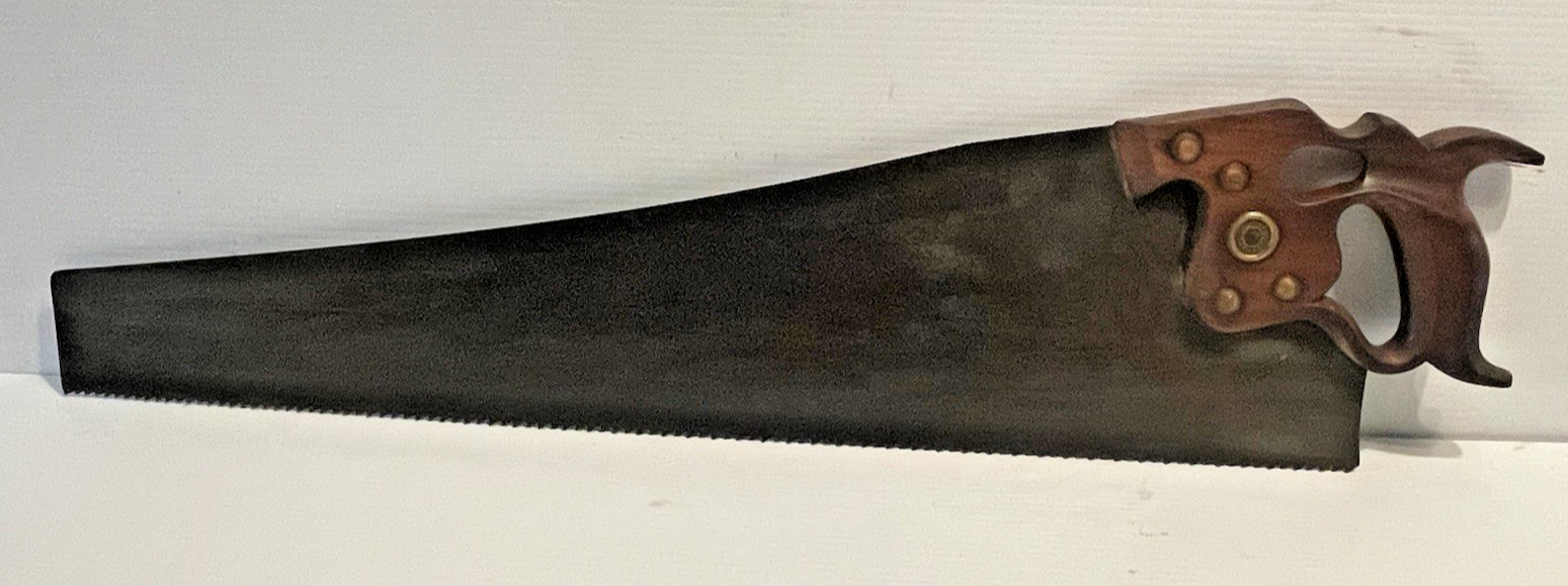 1896 1917 Rip SAW Disston USA D 8 Skewback 26” 5 1/2 TPI Handsaw Thumb Hole🌺